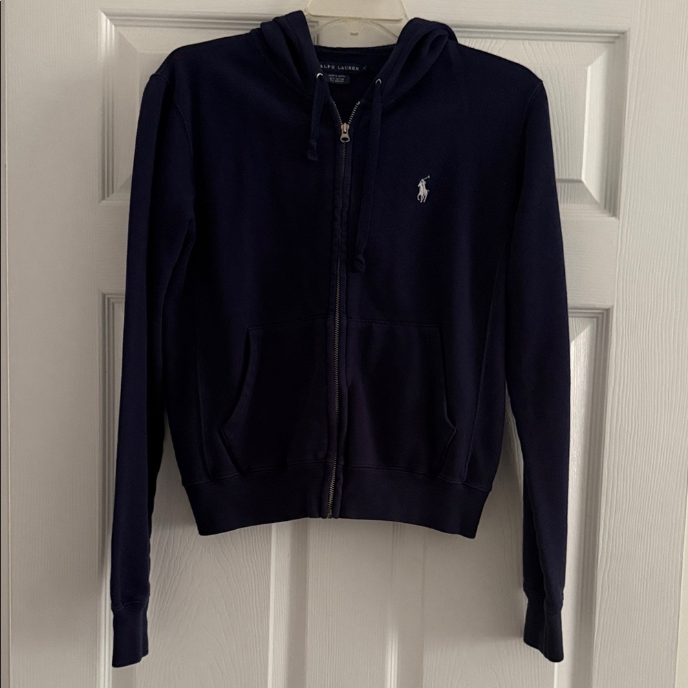Ralph Lauren Dark Blue Zip-Up Hoodie